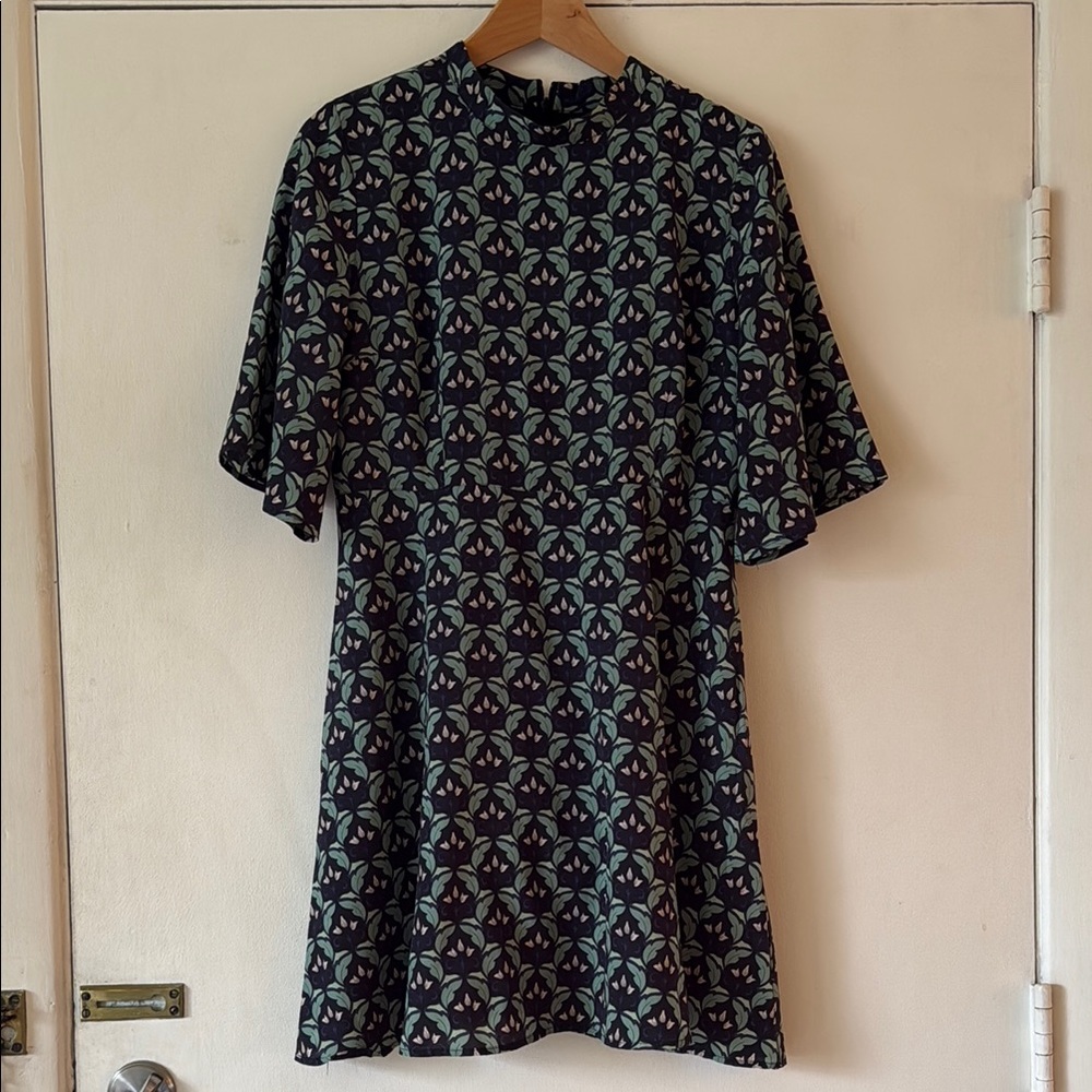 Ethereal Flowy Sleeve Floral Patterned Dress